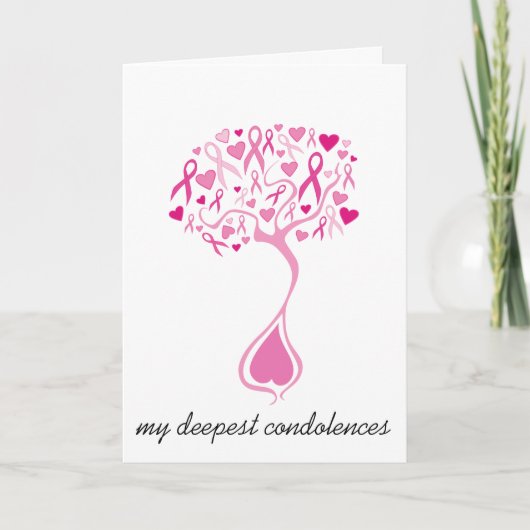 Sympathie/Rouw Kaart voor Borstkanker (Voorkant)