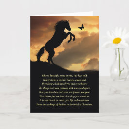 Sympathie Rouwen Verlies van Geliefd Een Paard Kaart