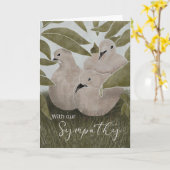 Sympathie Rouwende Duiven in Nest Kaart (Gele Bloem)