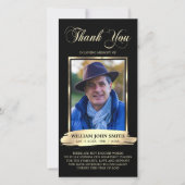 Sympathie Rouwherdenking BEDANKT Foto Zwart (Voorkant)