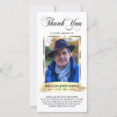 Sympathie Rouwherdenking Witte BEDANKT Foto (Voorkant)