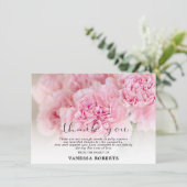 Sympathie Roze anjers DANK U | FOTO Bedankkaart (Staand voorkant)