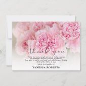 Sympathie Roze anjers DANK U | FOTO Bedankkaart (Voorkant)