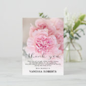 Sympathie Roze anjers DANK U | FOTO Bedankkaart (Staand voorkant)