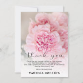 Sympathie Roze anjers DANK U | FOTO Bedankkaart (Voorkant)