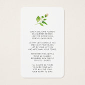 Sympathie Roze Blauw Roos Floral Foto Prayer Kaart (Achterkant)