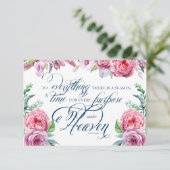 Sympathie Roze Bloemenfoto Begrafenis Dank u kaart (Staand voorkant)