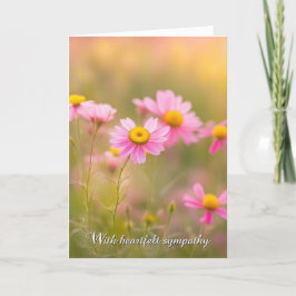 Sympathie Roze Daisies Kaart
