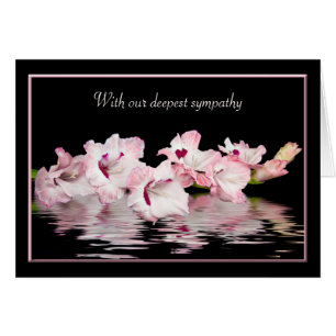 Sympathie Roze Gladiolus Water Reflectie