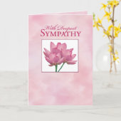 Sympathie Roze Lotus Flower Kaart (Gele Bloem)
