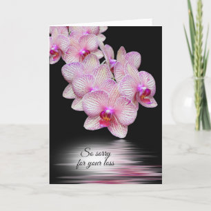 Sympathie roze orchidee water reflectie kaart