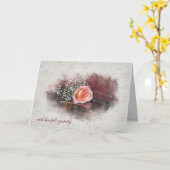 sympathie roze roos viool kaart (Gele Bloem)