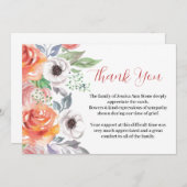 Sympathie Rozen Bloemenbegrafenis dood dank u Kaart (Voorkant / Achterkant)