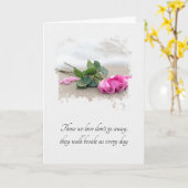 Sympathie Rozen op strand Kaart (Gele Bloem)