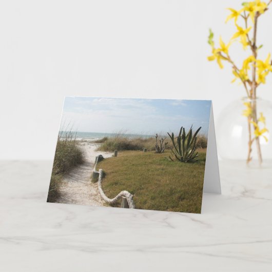 Sympathie - Seaside Pathway Kaart (Gele Bloem)