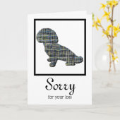 Sympathie Shihpoo Dog Silhouette Pet Kaart (Gele Bloem)