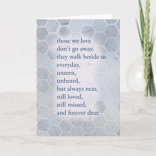 Sympathie, Sorry voor verlies, Condoleance Kort ge Kaart (Voorkant)