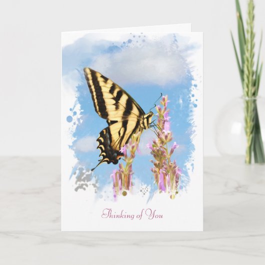 Sympathie Spiritueel met Swallowtail Butterfly Art Kaart (Voorkant)
