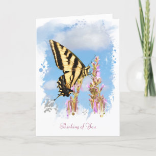Sympathie Spiritueel met Swallowtail Butterfly Art Kaart