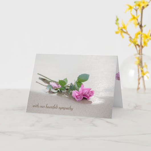 sympathie strandstrand rozen kaart (Gele Bloem)