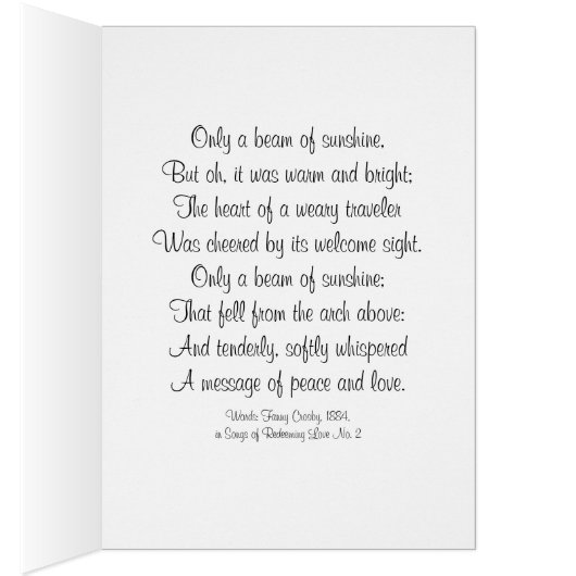 Sympathie Sunbeam German Shepherd Dog Poem Kaart (Binnen (Rechts))