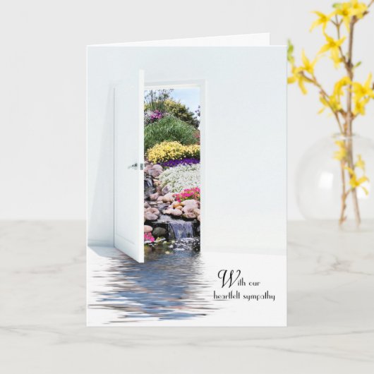 sympathie tuindeur kaart (Gele Bloem)