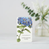 Sympathie Uitvaart Blue Hydrangea Gebed Kaarten Visitekaartje (Staand voorkant)