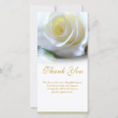 Sympathie Uitvaart Dank u Floral White Rose Bedankkaart (Voorkant)