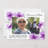 Sympathie Uitvaart DANK U Lily Floral FOTO Bedankkaart (Achterkant)