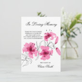 Sympathie Uitvaart DANK U Lily Floral FOTO Bedankkaart (Staand voorkant)