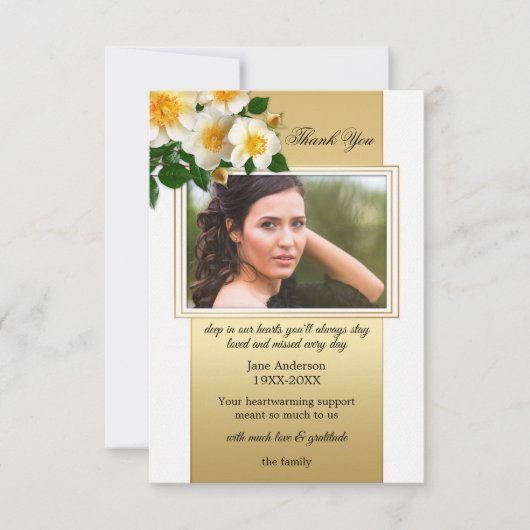 Sympathie Uitvaart Foto Dank u Kaarten (Voorkant)