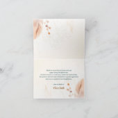 Sympathie Uitvaart Pampas Grass Beige Blauw Bedankkaart (Binnen)