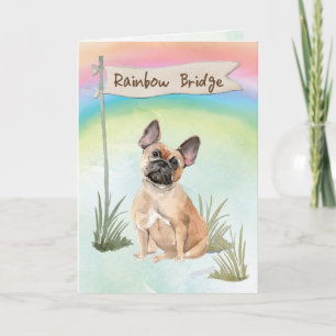 Sympathie van Bulldog Pet voor regenboogbrug Kaart