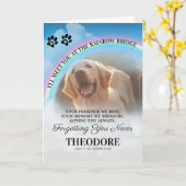 Sympathie van de Dog Rainbow Bridge Kaart (Gele Bloem)