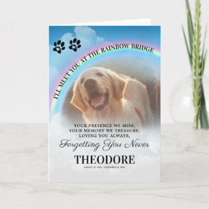 Sympathie van de Dog Rainbow Bridge Kaart
