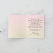 Sympathie van de Foto Ombré van de pastelkleur Bedankkaart (Binnen)