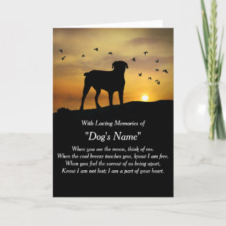 sympathie van de hond met Spiritueel gedicht Kaart