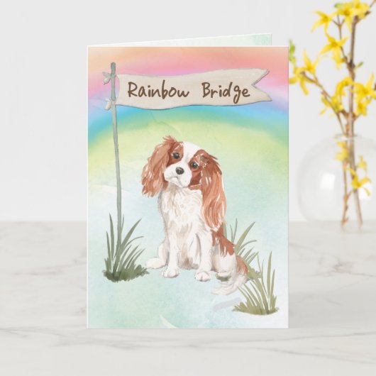 sympathie van de koning Charles Spaniel Kaart (Gele Bloem)