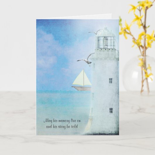 Sympathie van de witte vuurtoren kaart (Gele Bloem)