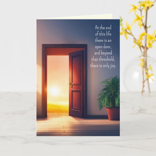 Sympathie van deur tot zonneschijn kaart (Gele Bloem)