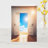 Sympathie van deur tot zonneschijn kaart (Gele Bloem)