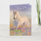 Sympathie van gedicht regenboogbrug voor paarden kaart (Voorkant)