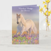 Sympathie van gedicht regenboogbrug voor paarden kaart (Gele Bloem)