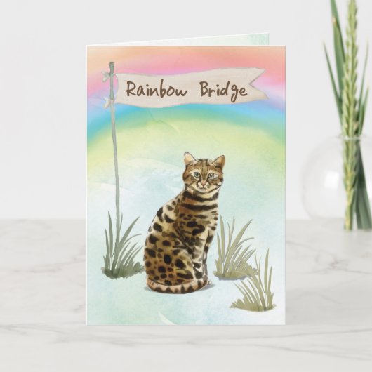 Sympathie van het bengalk kat-et voor de regenboog kaart (Voorkant)