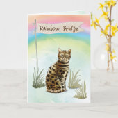 Sympathie van het bengalk kat-et voor de regenboog kaart (Gele Bloem)