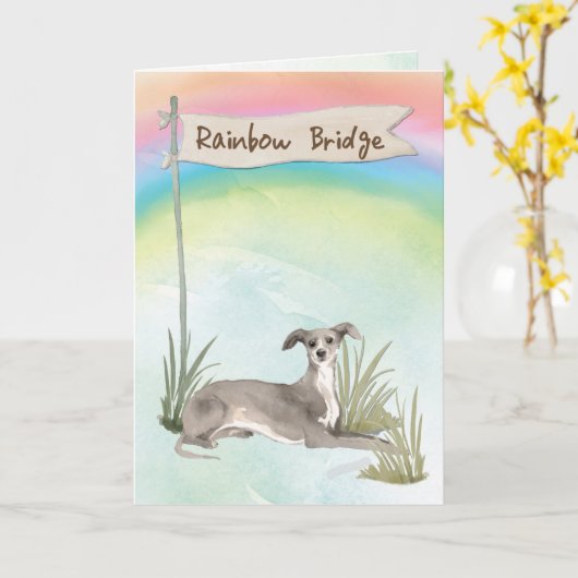 sympathie van het Italiaanse winddichter Greyhound Kaart (Gele Bloem)