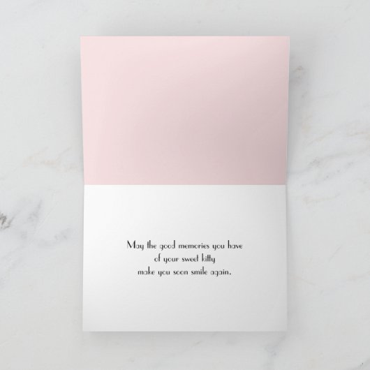 Sympathie van het kat Pet op roze verlies Kaart (Binnen)