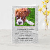 Sympathie van het kind Verlies van een Dog Boxer m Kaart (Gele Bloem)