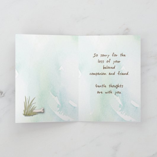 Sympathie van Norfolk Terrier Pet over regenboogbr Kaart (Binnen)