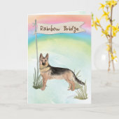 Sympathie van Shepherd Pet voor regenboogbrug Kaart (Gele Bloem)